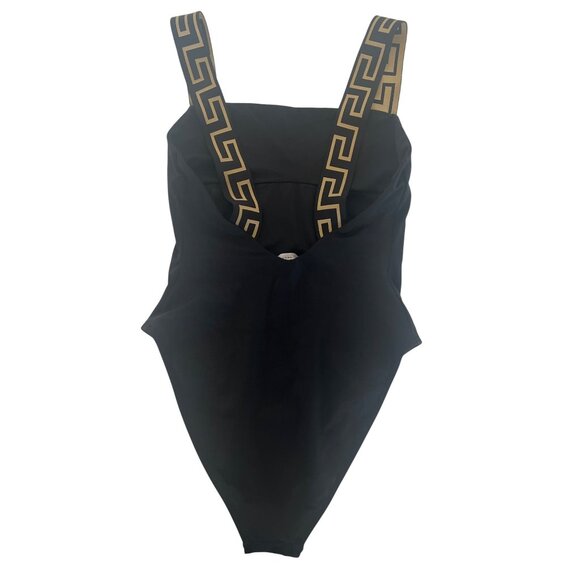 Versace Black Greca Border One-Piece Swimsuit - Picture 4 of 8